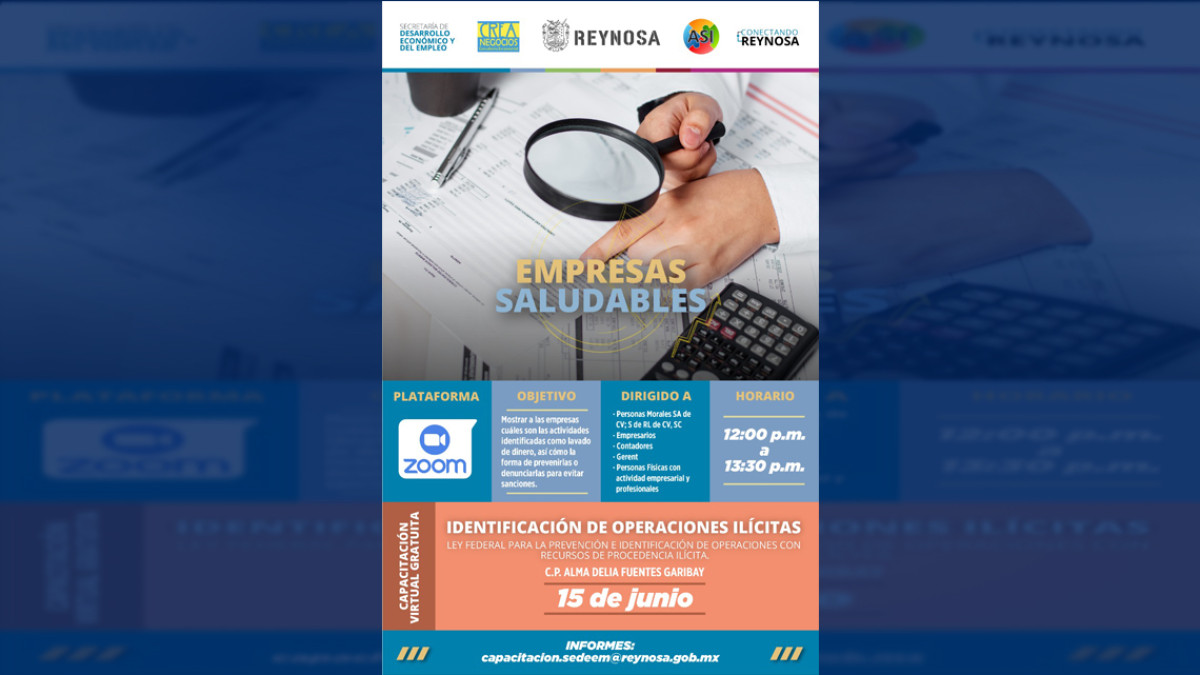 Imparte Municipio capacitación gratuita 'Identificación de Operaciones Ilícitas'