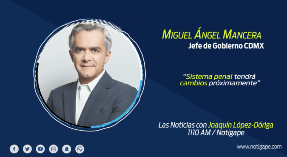 Sistema penal tendrá cambios próximamente: Mancera 