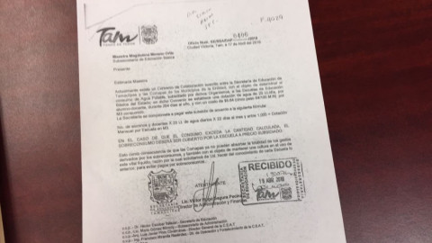 Pagaran escuelas públicas consumo de agua potable