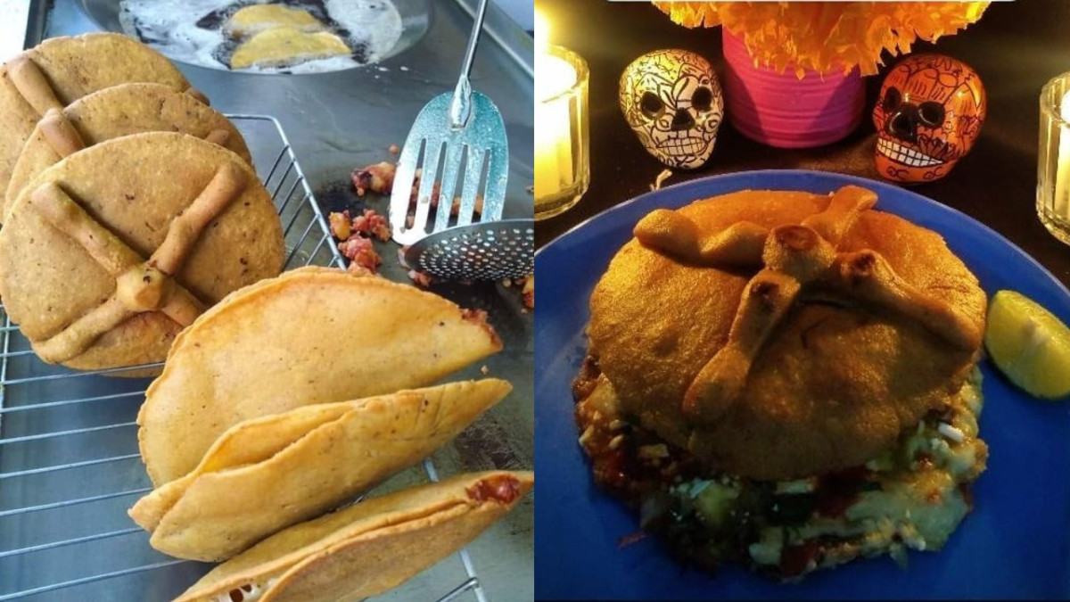 Crean las Gordimuertas, una fusión entre gorditas y pan de muerto