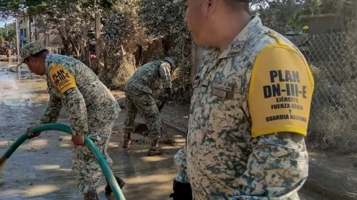 Ejército, Fuerza Aérea y Guardia Nacional intensifican apoyo a damnificados por lluvias en el centro del país