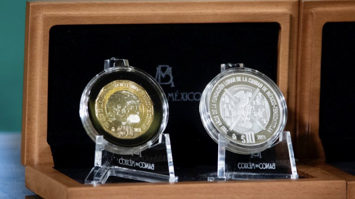 Presenta Secretaría de Economía 6 monedas conmemorativas 
