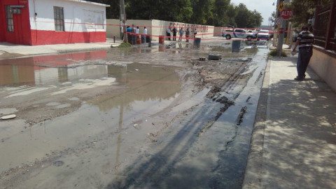 Coordinan esfuerzos Obras Públicas y COMAPA en hundimientos