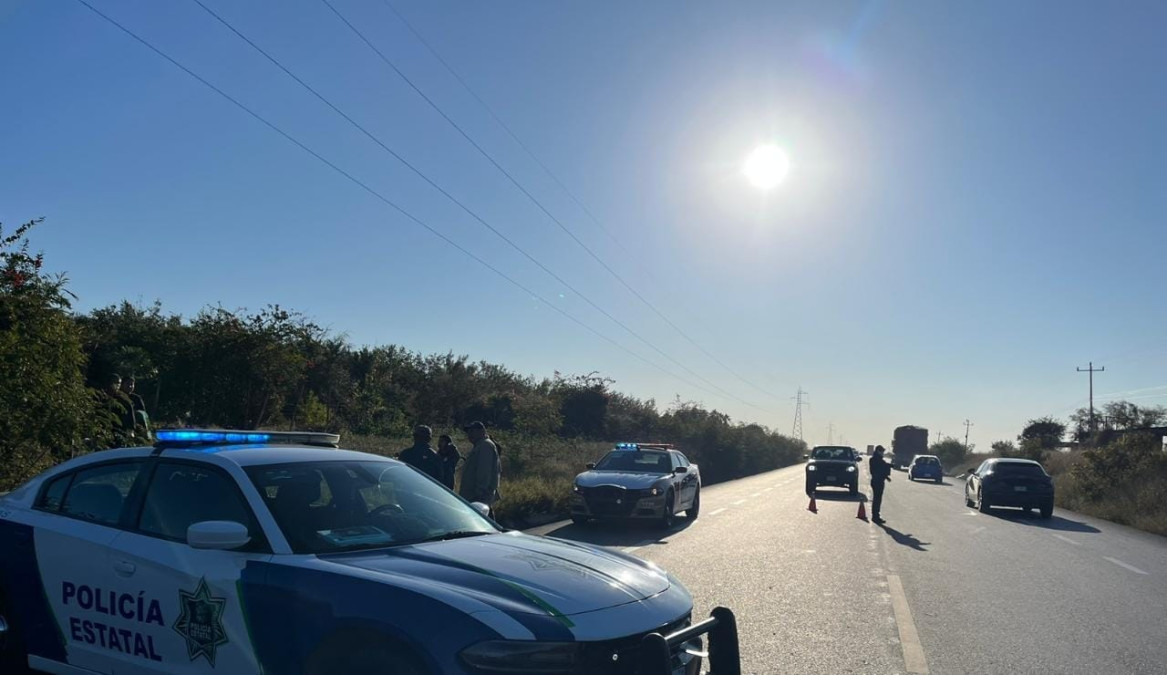 Opera Carretera Victoria - Monterrey con un solo carril a la altura del kilómetro 73