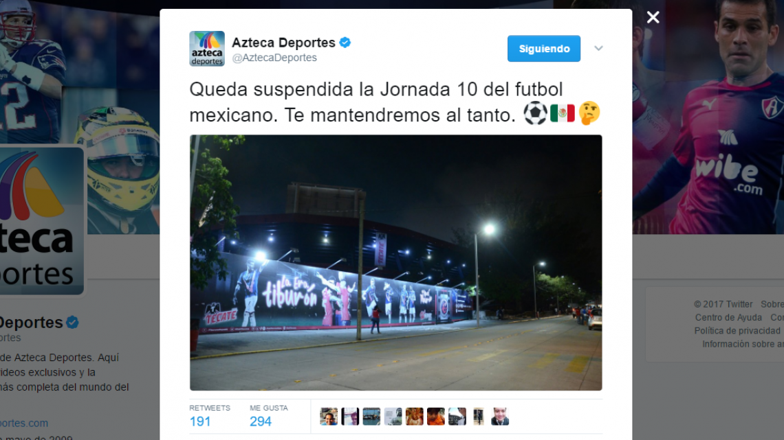 Confirman Federación a televisoras suspensión de J10