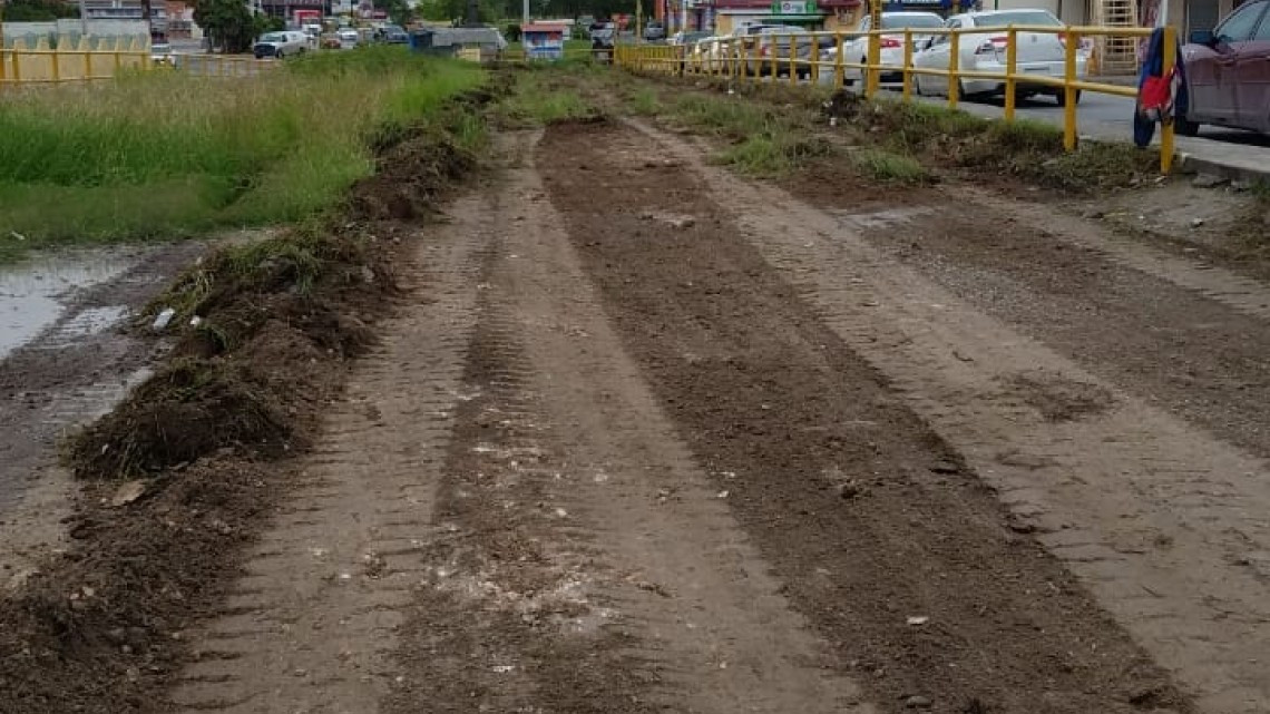 Municipio desazolva calles y camellones