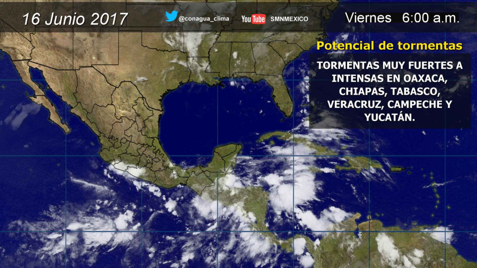 Prevén tormentas de muy fuertes a intensas en varios estados