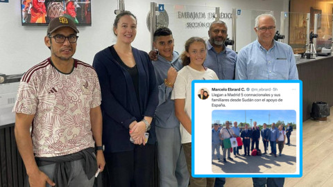 Llegan a Madrid cinco mexicanos evacuados de Sudán, informa Marcelo Ebrard 