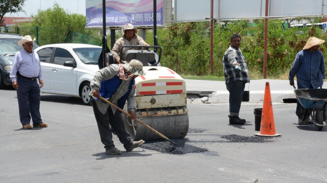 Intensifica Municipio de Reynosa trabajos de bacheo y rehabilitación