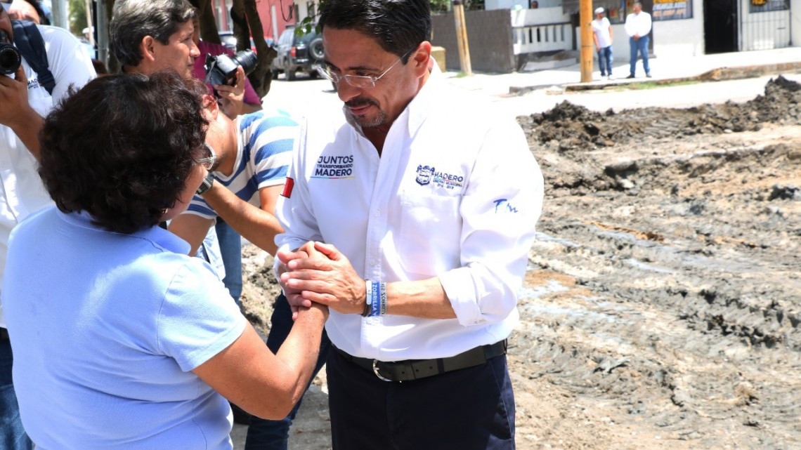 Entregar obras en tiempo y forma es un compromiso con los maderenses: Andrés Zorrilla