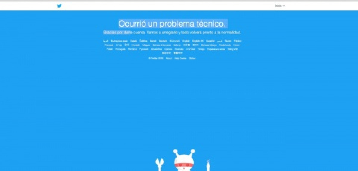 Twitter cae a nivel mundial