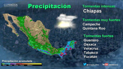 Tormenta tropical Cindy ocasionará lluvias en la mayor parte del país