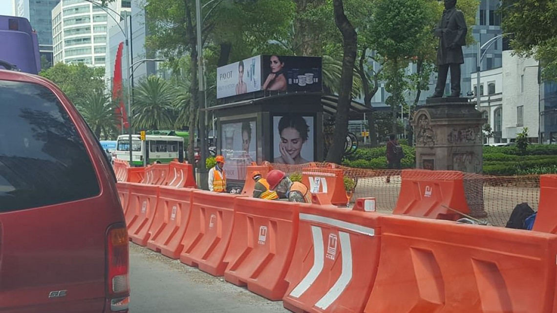 Suspenden construcción de línea 7 del Metrobús en Reforma