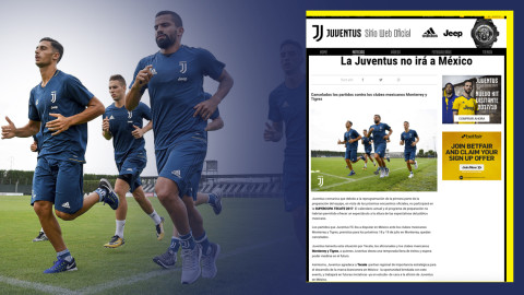 La Juventus cancela sus partidos ante Rayados y Tigres