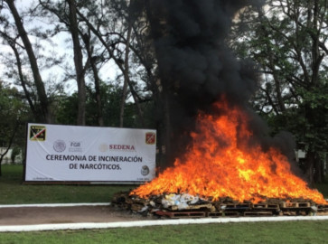 FGR incineró más de 11 toneladas de drogas en tres estados