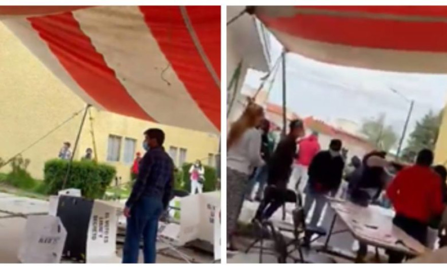 Vandalizan casilla electoral en Metepec, Estado de México 