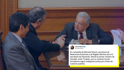 Felicita López Obrador a Trudeau y lo anima a "seguir trabajando juntos"