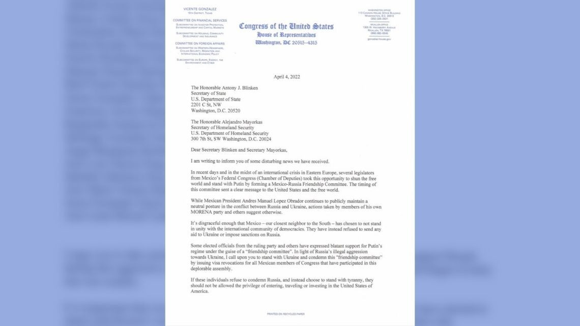 Noroña responde a legislador de EEUU que solicitó revocar visas a diputados mexicanos por amistad con Rusia