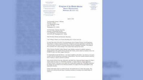 Noroña responde a legislador de EEUU que solicitó revocar visas a diputados mexicanos por amistad con Rusia