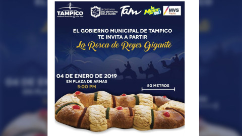 Gobierno de Tampico creará la rosca de reyes gigante