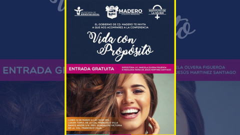 Invitan a conferencia “Vida con Propósito”