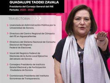 Toma protesta Guadalupe Taddei como Consejera Presidenta del INE