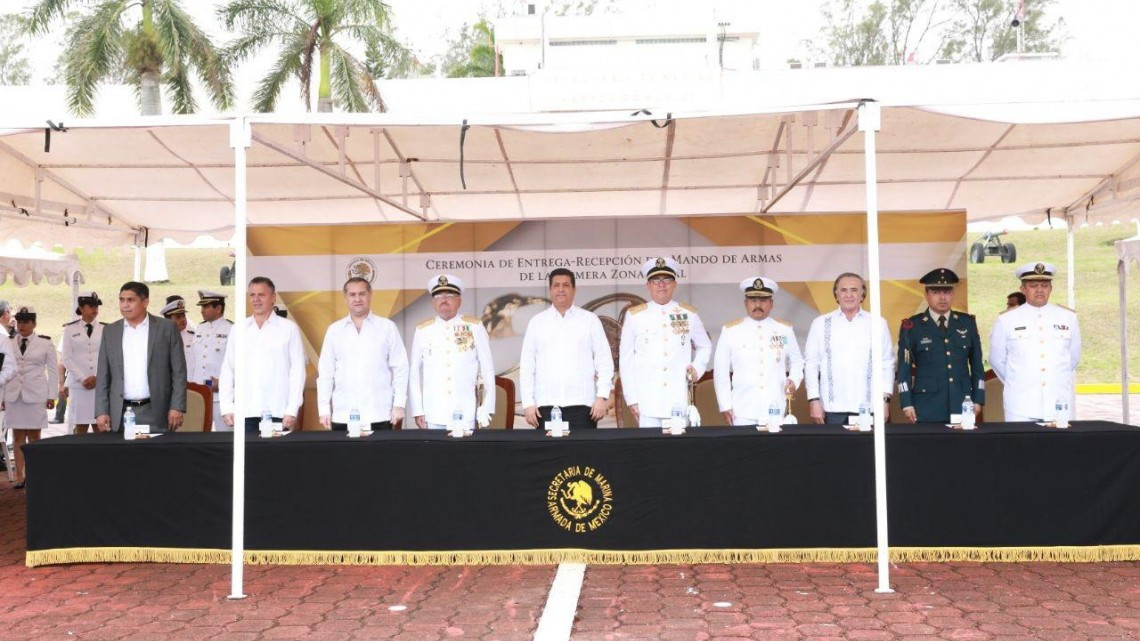 Cambio de mando en la Primera Zona Naval de Madero