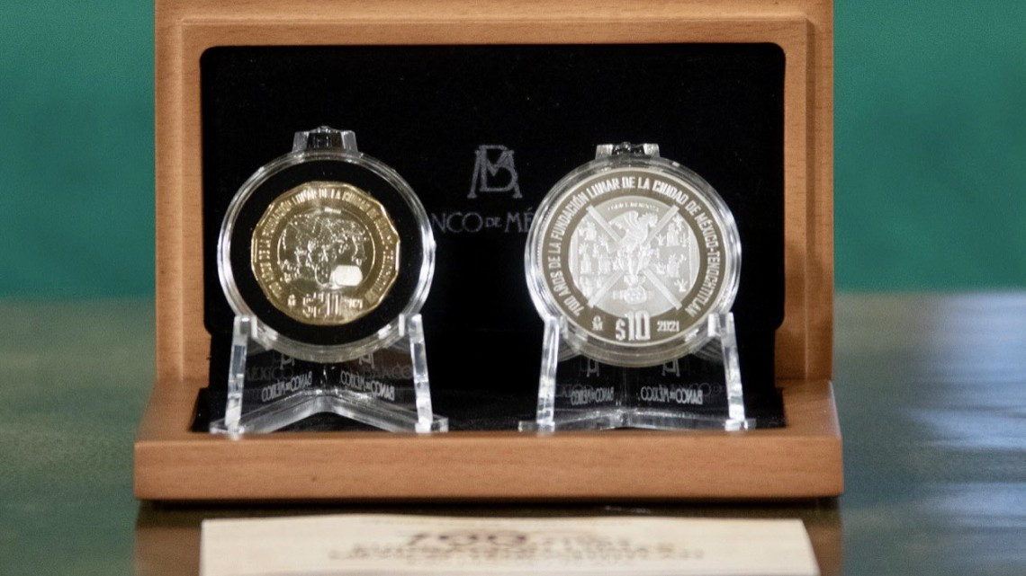 Presenta Secretaría de Economía 6 monedas conmemorativas 