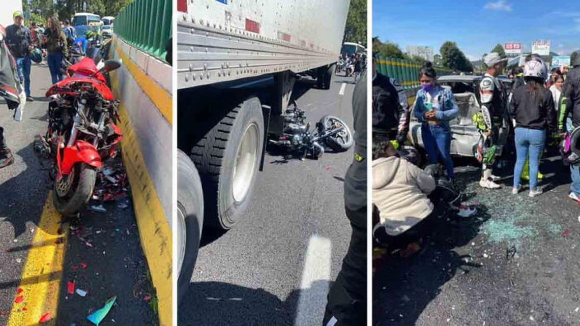 Mueren 7 motociclistas en accidente sobre la carretera México-Cuernavaca 