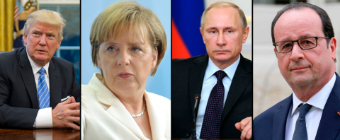 Trump hablará este sábado con Hollande, Merkel y Putin