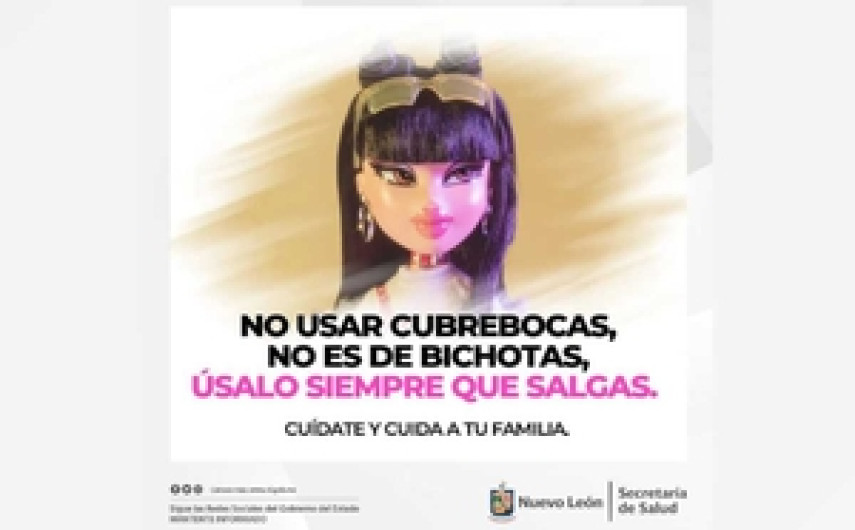 Secretaría de Salud de NL invita a ser "bichotas" y usar cubrebocas