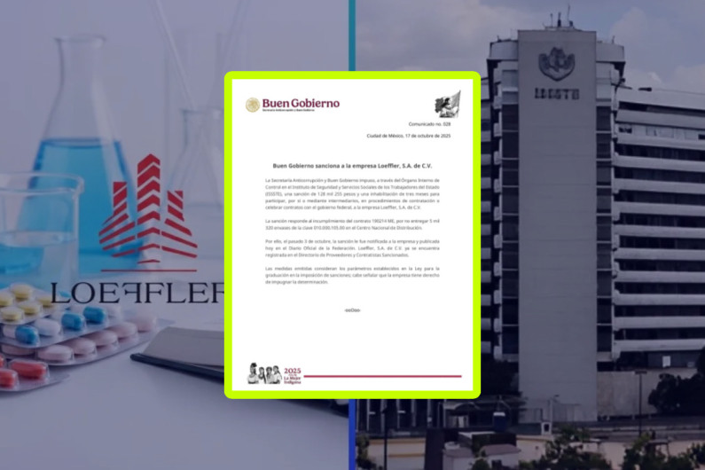 Sancionan a la empresa Loeffler por incumplir contrato con el ISSSTE