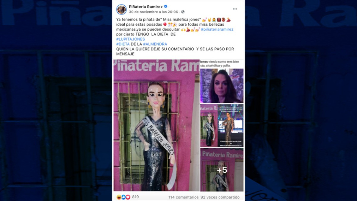 Piñatería Ramírez crea “Miss Maléfica” en honor a Lupita Jones 