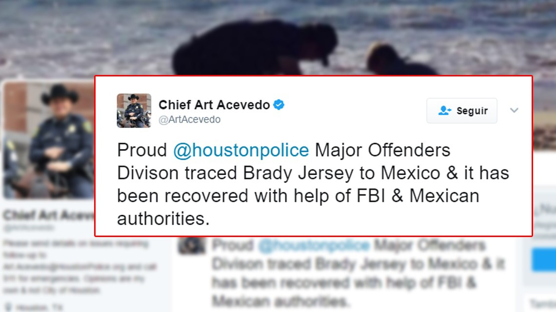 El FBI recupera jersey de Tom Brady