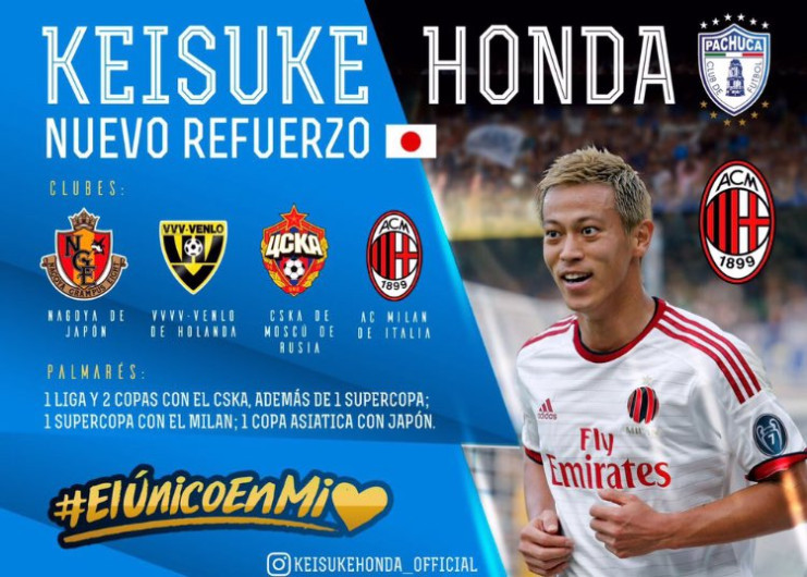Keisuke Honda firma contrato con Pachuca