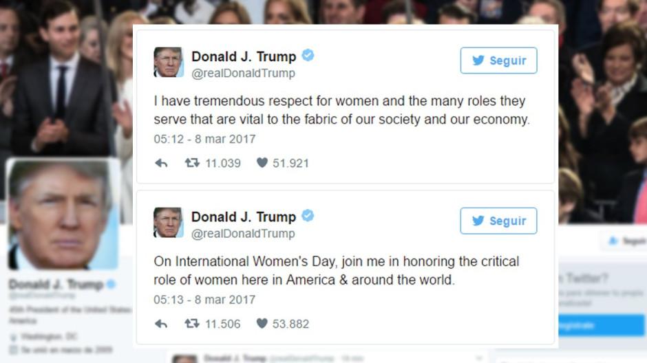 Asegura Trump tener un inmenso respeto por las mujeres