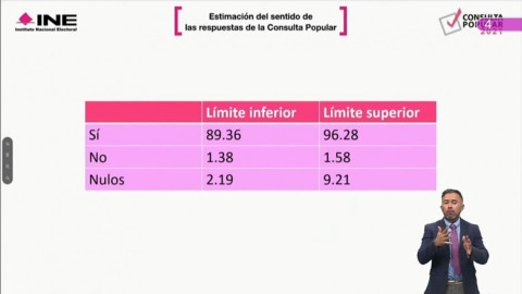 Menos del 8% participó en la Consulta Popular: INE