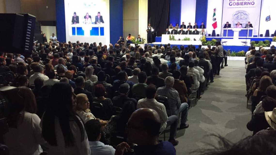 En Altamira se destacan hechos y logros al rendirse el segundo informe de gobierno.   