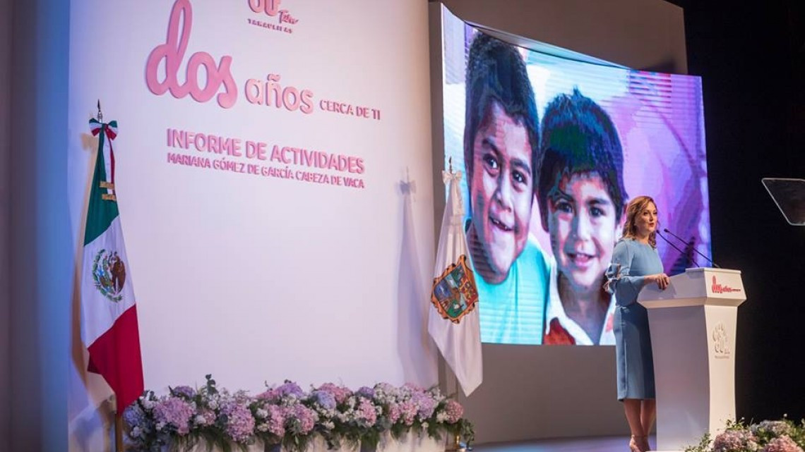 Presenta Mariana Gómez de García Cabeza de Vaca segundo informe del DIF Tamaulipas  