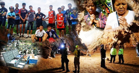Continua la búsqueda de los 12 jugadores infantiles y su entrenador en una cueva de Tailandia
