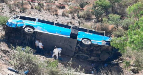 CNDH emite medidas cautelares por volcadura de autobús con migrantes en San Luis Potosí