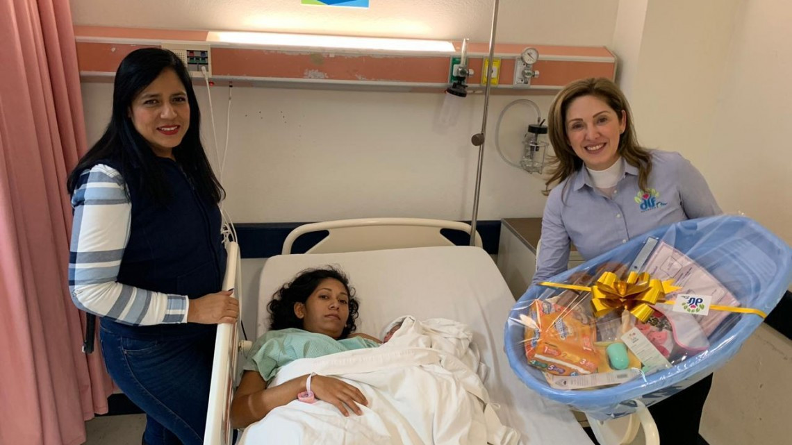 Entrega DIF Reynosa canastillas a primeros bebés 2019