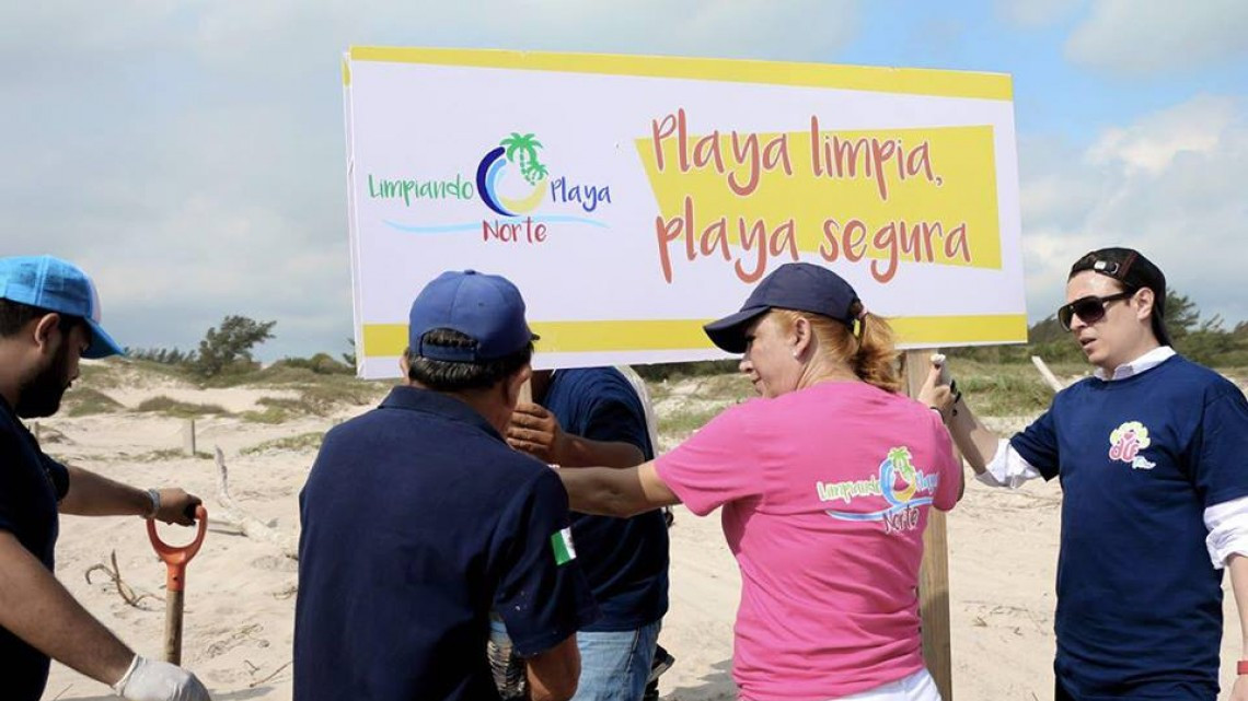 Realizan limpieza en Playa Norte Miramar