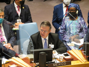 Participa Marcelo Ebrard en sesión del Consejo de Seguridad de la ONU 