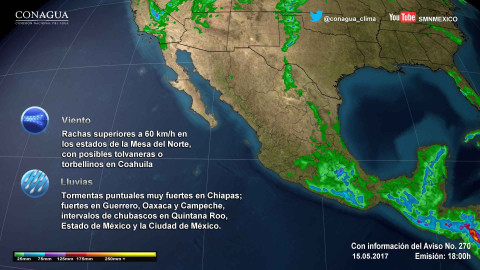 Pronostican ambiente estable en la mayor parte del país