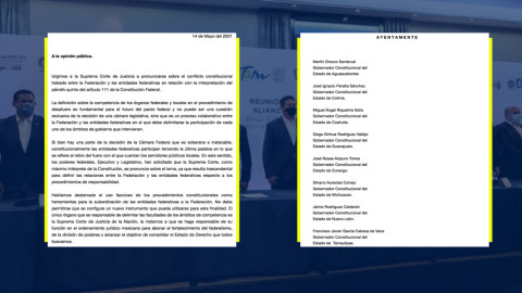 Piden gobernadores a SCJN a dar claridad sobre tema de desafuero 