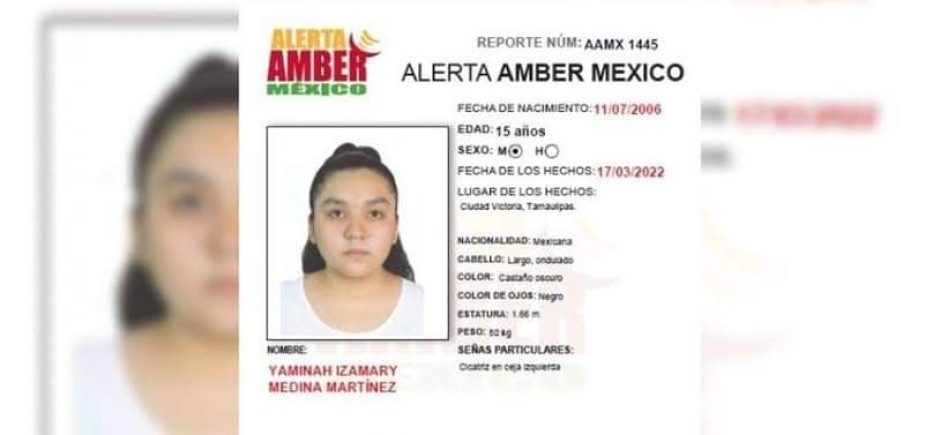 Interpol busca a Yaminah de 15 años, desaparecida en Ciudad Victoria