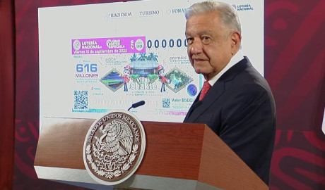 AMLO convoca a participar en sorteo de la Lotería del 15 de septiembre