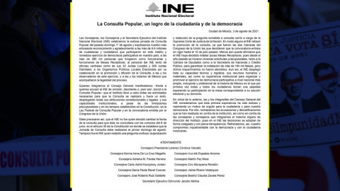 “Consulta Popular fue un éxito”, Rechaza INE acusaciones de AMLO 
