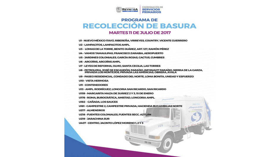 Programa de recolección de basura